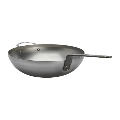 De Buyer Mineral B Rounded Wok with Handle 32cm (HZ614)