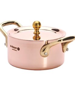 De Buyer Inocuivre Mini Saucepan with Brass Handles 10cm (HZ627)