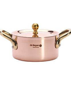 De Buyer Inocuivre Mini Saucepan with Brass Handles 10cm (HZ627)