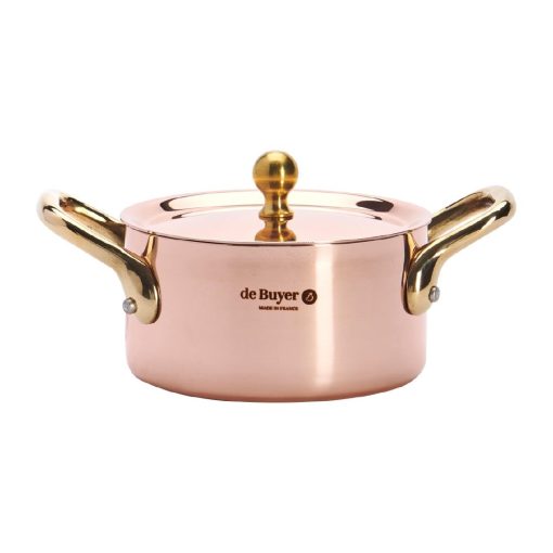 De Buyer Inocuivre Mini Saucepan with Brass Handles 10cm (HZ627)