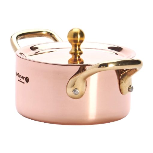 De Buyer Inocuivre Mini Saucepan with Brass Handles 10cm (HZ627)