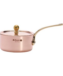 De Buyer Inocuivre Mini Sauce Pan with Lid Brass 9cm (HZ643)