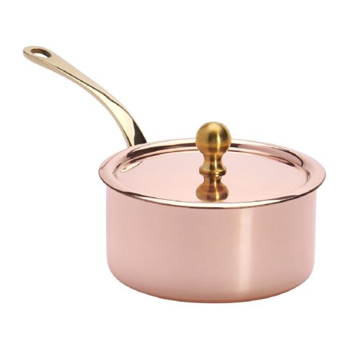 De Buyer Inocuivre Mini Sauce Pan with Lid Brass 9cm (HZ643)