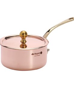 De Buyer Inocuivre Mini Sauce Pan with Lid Brass 9cm (HZ643)