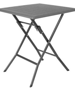 Bolero Square Folding HDPE Table Wood Effect 620mm (HZ890)