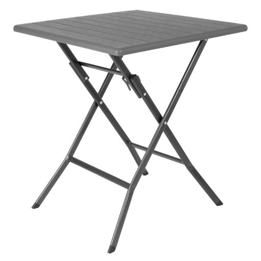 Bolero Square Folding HDPE Table Wood Effect 620mm (HZ890)