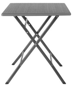 Bolero Square Folding HDPE Table Wood Effect 620mm (HZ890)