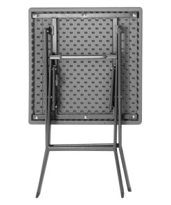 Bolero Square Folding HDPE Table Wood Effect 620mm (HZ890)