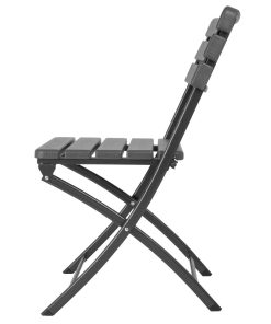 Bolero Folding Chairs Grey Wood Effect 2 Pack (HZ891)