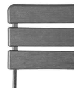 Bolero Folding Chairs Grey Wood Effect 2 Pack (HZ891)