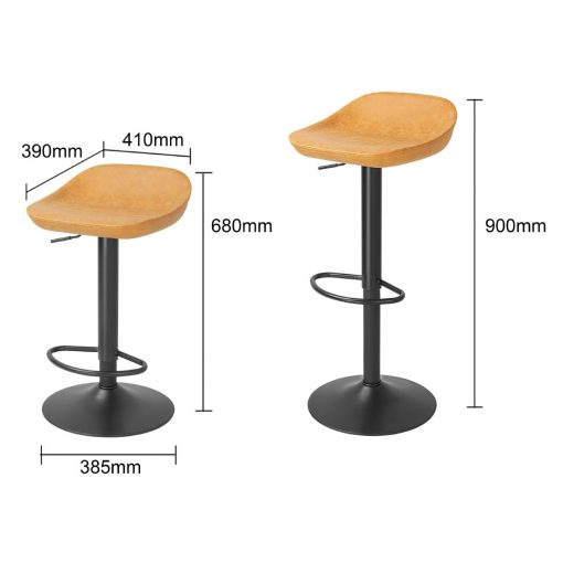 Bolero Enzo Bar Stools Camel 2 Pack (HZ894)