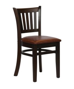 Turin Dining Table with 4 Manhattan Chairs in Dark Walnut with Bison Espresso (JA200)