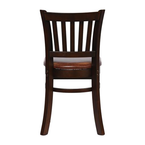 Turin Dining Table with 4 Manhattan Chairs in Dark Walnut with Bison Espresso (JA200)
