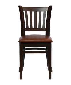 Turin Dining Table with 4 Manhattan Chairs in Dark Walnut with Bison Espresso (JA200)