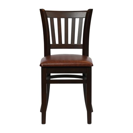 Turin Dining Table with 4 Manhattan Chairs in Dark Walnut with Bison Espresso (JA200)