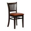Turin Dining Table with 4 Manhattan Chairs in Dark Walnut with Bison Tan (JA201)