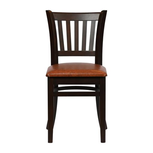 Turin Dining Table with 4 Manhattan Chairs in Dark Walnut with Bison Tan (JA201)