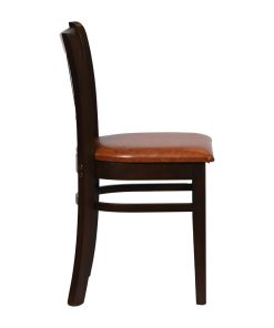 Turin Dining Table with 4 Manhattan Chairs in Dark Walnut with Bison Tan (JA201)
