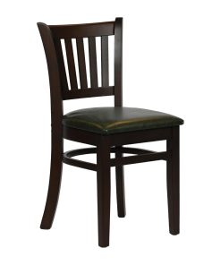 Turin Dining Table with 4 Manhattan Chairs in Dark Walnut with Bison Cedar (JA202)