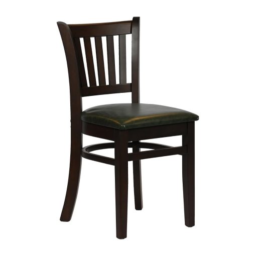 Turin Dining Table with 4 Manhattan Chairs in Dark Walnut with Bison Cedar (JA202)
