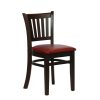 Turin Dining Table with 4 Manhattan Chairs in Dark Walnut with Bison Bordeaux (JA203)