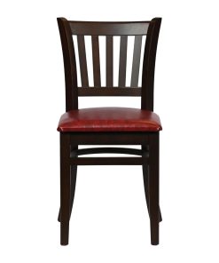 Turin Dining Table with 4 Manhattan Chairs in Dark Walnut with Bison Bordeaux (JA203)
