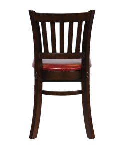 Turin Dining Table with 4 Manhattan Chairs in Dark Walnut with Bison Bordeaux (JA203)