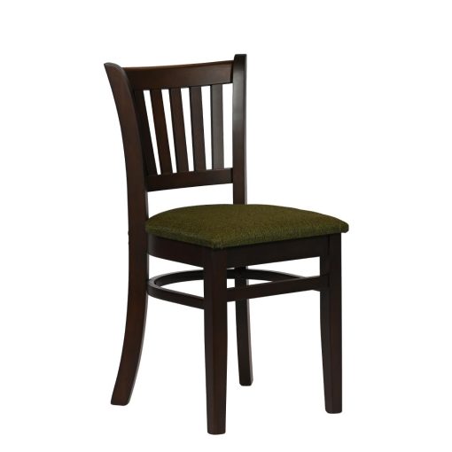 Turin Dining Tables with 4 Manhattan Chairs in Dark Walnut with Shetland Forest (JA204)