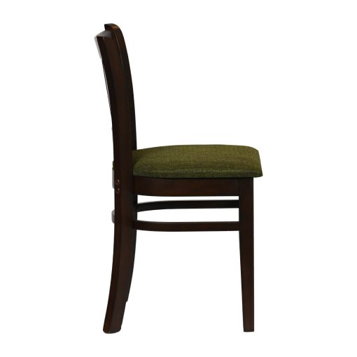 Turin Dining Tables with 4 Manhattan Chairs in Dark Walnut with Shetland Forest (JA204)