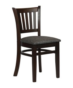 Turin Dining Table with 4 Manhattan Chairs in Dark Walnut with Shetland Smoke (JA205)