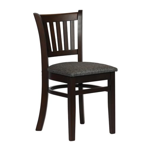 Turin Dining Table with 4 Manhattan Chairs in Dark Walnut with Shetland Smoke (JA205)