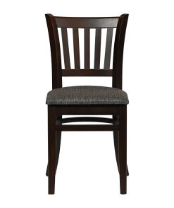 Turin Dining Table with 4 Manhattan Chairs in Dark Walnut with Shetland Smoke (JA205)