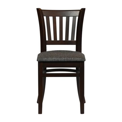 Turin Dining Table with 4 Manhattan Chairs in Dark Walnut with Shetland Smoke (JA205)