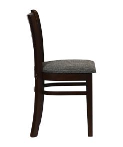 Turin Dining Table with 4 Manhattan Chairs in Dark Walnut with Shetland Smoke (JA205)