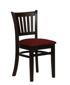 Turin Dining Table with 4 Manhattan Chairs in Dark Walnut with Shetland Scarlett (JA206)