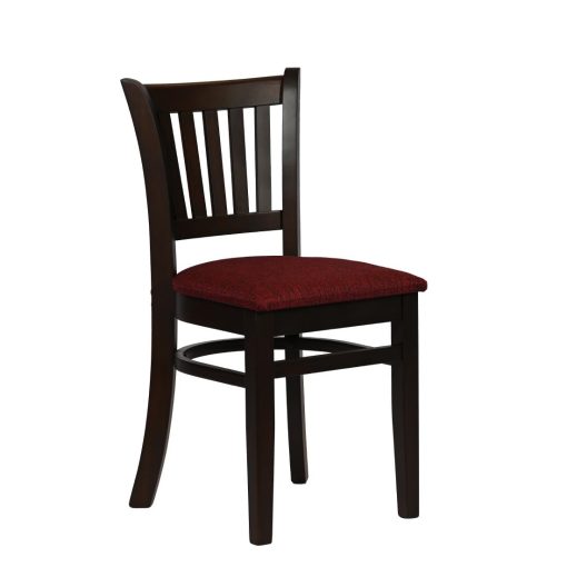 Turin Dining Table with 4 Manhattan Chairs in Dark Walnut with Shetland Scarlett (JA206)