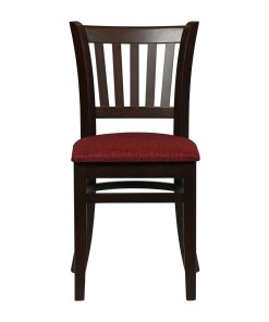 Turin Dining Table with 4 Manhattan Chairs in Dark Walnut with Shetland Scarlett (JA206)