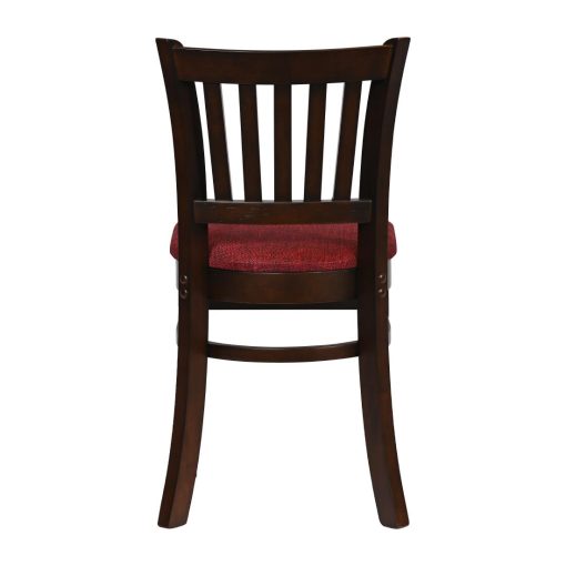 Turin Dining Table with 4 Manhattan Chairs in Dark Walnut with Shetland Scarlett (JA206)