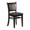 Turin Dining Table with 4 Manhattan Chairs in Dark Walnut with Shetland Sea (JA207)