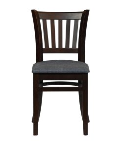 Turin Dining Table with 4 Manhattan Chairs in Dark Walnut with Shetland Sea (JA207)