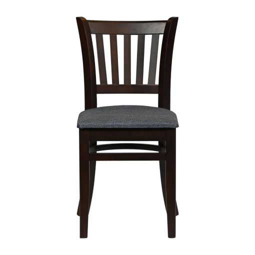 Turin Dining Table with 4 Manhattan Chairs in Dark Walnut with Shetland Sea (JA207)
