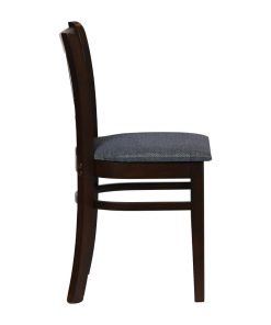 Turin Dining Table with 4 Manhattan Chairs in Dark Walnut with Shetland Sea (JA207)