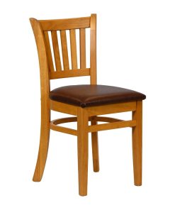 Turin Dining Table with 4 Manhattan Chairs in Soft Oak with Bison Espresso (JA208)
