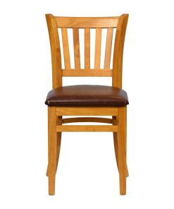 Turin Dining Table with 4 Manhattan Chairs in Soft Oak with Bison Espresso (JA208)