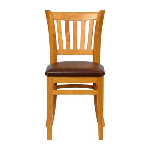 Turin Dining Table with 4 Manhattan Chairs in Soft Oak with Bison Espresso (JA208)