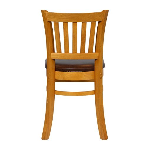 Turin Dining Table with 4 Manhattan Chairs in Soft Oak with Bison Espresso (JA208)