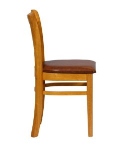 Turin Dining Tables with 4 Manhattan Chairs in Soft Oak with Bison Tan (JA209)