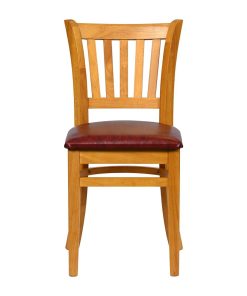 Turin Dining Table with 4 Manhattan Chairs in Soft Oak with Bison Bordeaux (JA211)