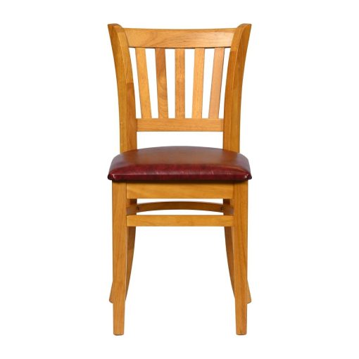 Turin Dining Table with 4 Manhattan Chairs in Soft Oak with Bison Bordeaux (JA211)