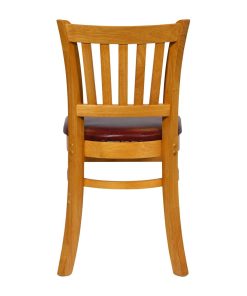 Turin Dining Table with 4 Manhattan Chairs in Soft Oak with Bison Bordeaux (JA211)
